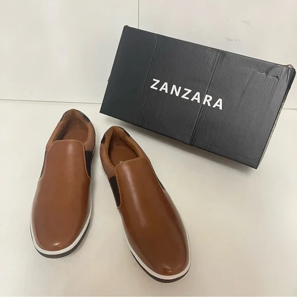 Zanzara | Shoes | Zanzara Cognac Brown Mens Lucky Slipon  display picture 2